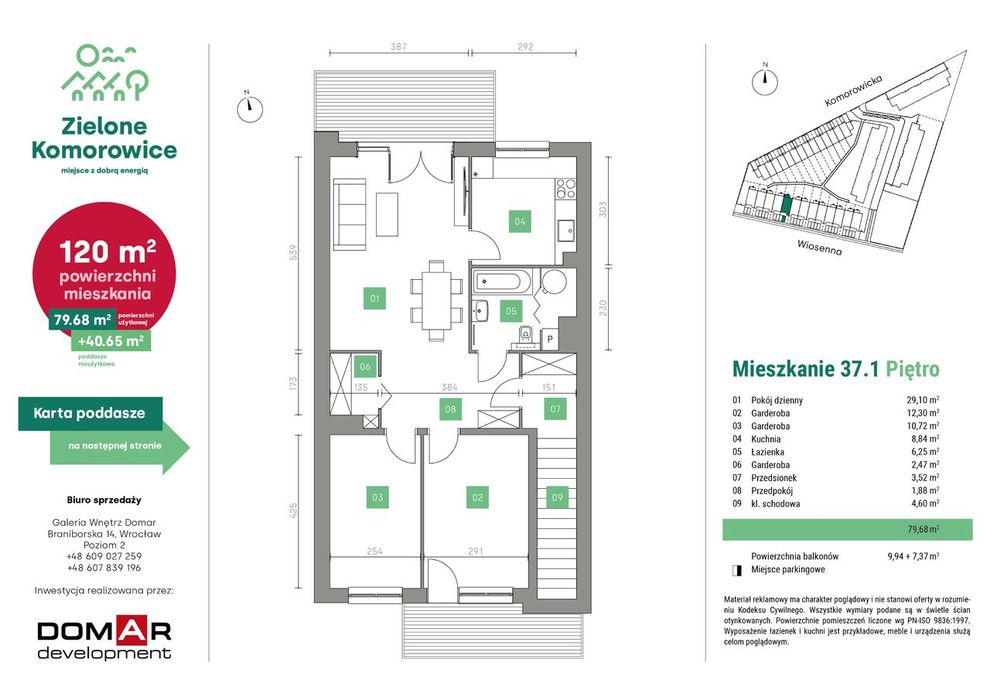 Hit cenowy!Ostatnie gotowe 3km od Ołtaszyna 5242 zł/m2 parking w cenie