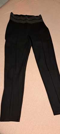 Zara leginsy spodnie 38 guma zlote czarne
