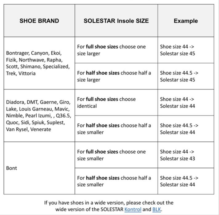 Palmilhas SOLESTAR KONTROL 2 tamanho 43