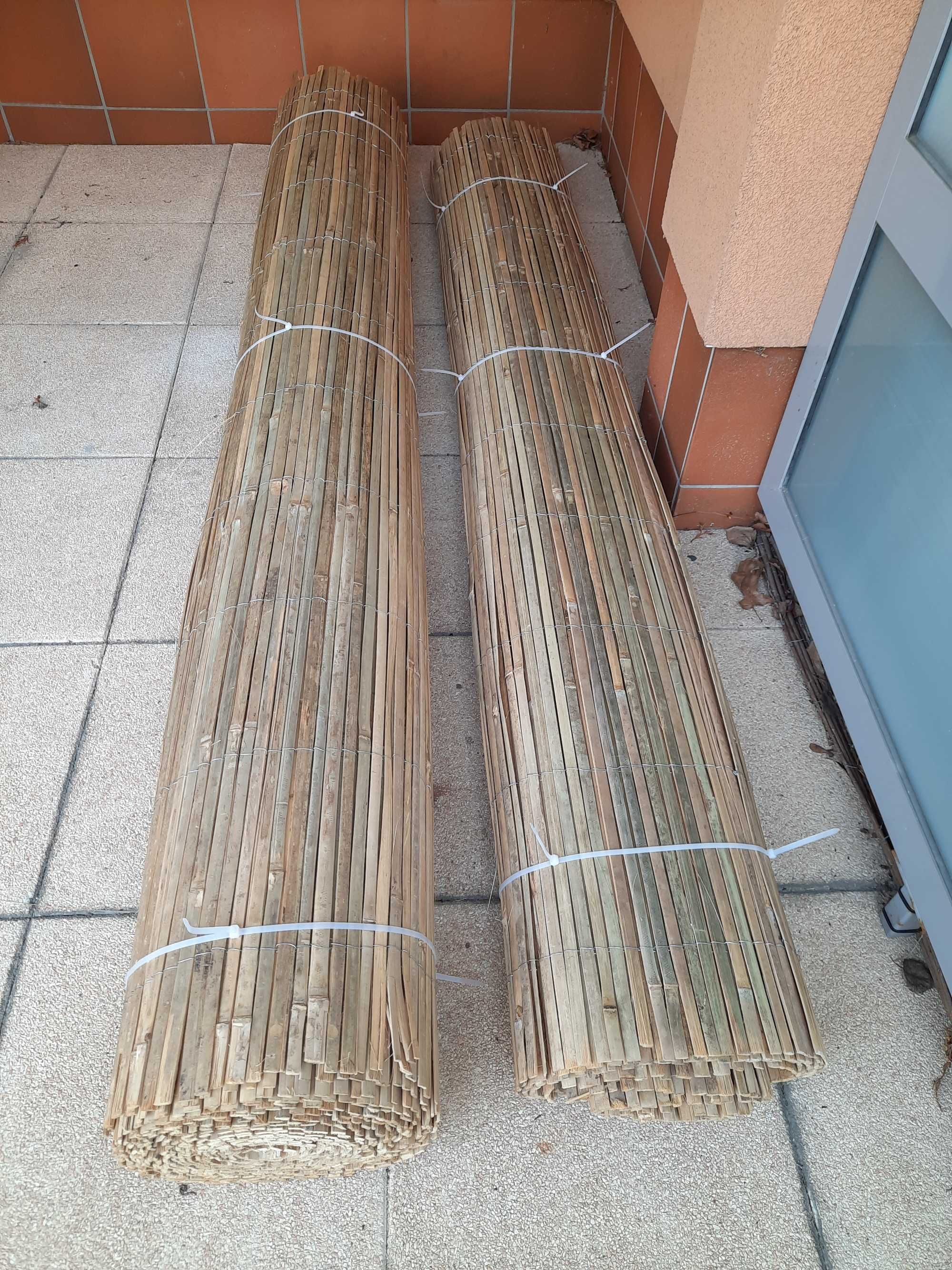 Płot osłona bambusowa 2m x 12m material naturalny