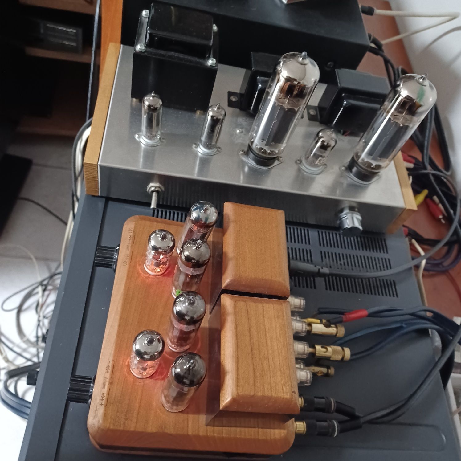 Mini Amplificador a válvulas push-pull EL84 novo Nobsound