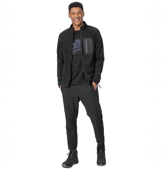 Ciepły Męski Polar 4F Bluza CZARNY (PLM012 20) XL [WYSYŁKA 24H]