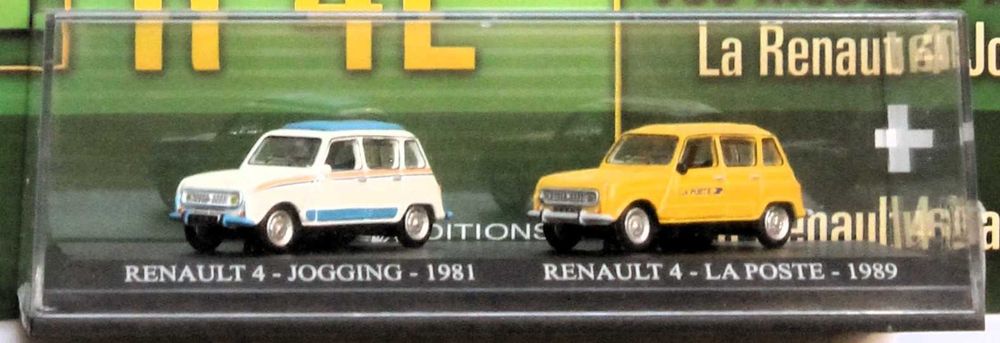 Miniaturas Renault 4 Jogging e R4 La Poste 1/87 HO Universal Hobbies