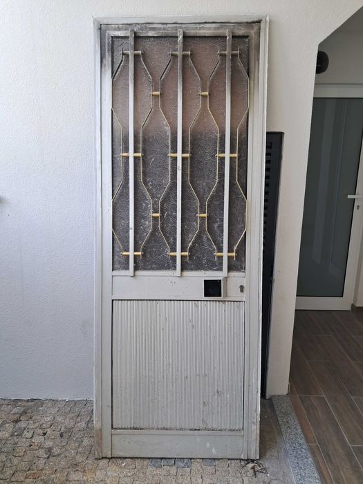 Porta exterior Branca em vidro