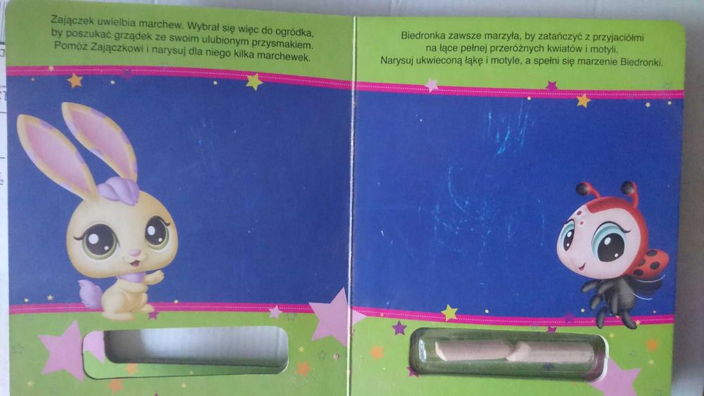 Książka Littlest Pet Shop z kredą do rysowania malowania