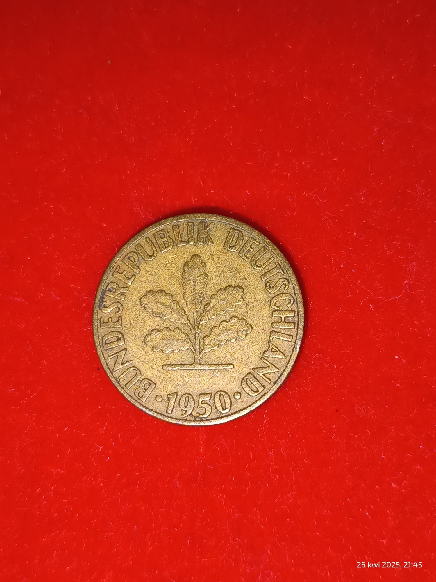 5 fenigów 1950(Niemcy, RFN)