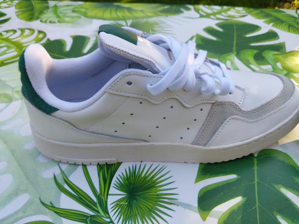 Adidas Supercourt nowe białe zielone 44 2/3
