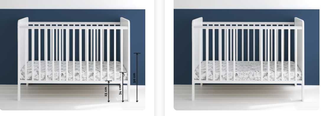 Łóżeczko niemowlęce  Woodies Modern Cot 120×60 z szufladą