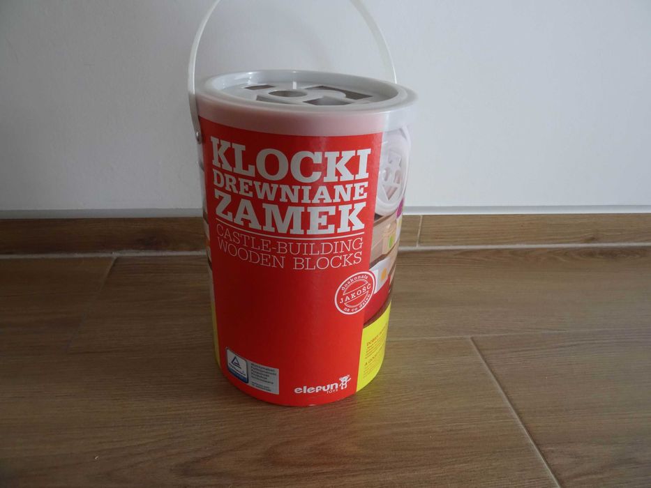 Klocki drewniane zamek 100 elementów