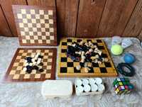 Шашки маленькие 23х23 Доска для шашек, Шахматы