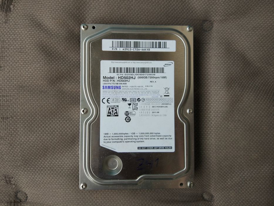 Жёсткий диск 500 Гб 3.5" SATA