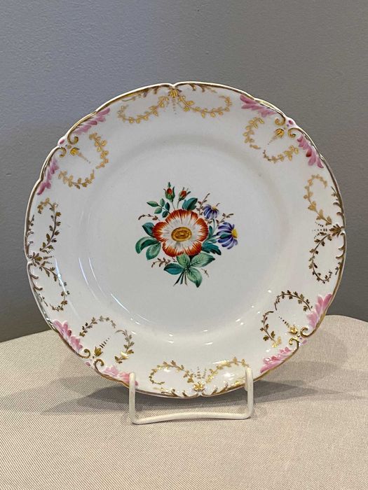 Talerze deserowe, porcelana (I poł. XIX w.) Schumann Moabit SPM Berlin