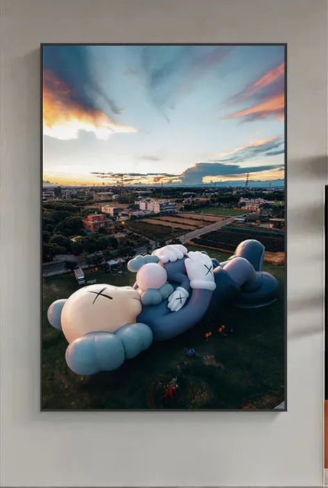 Картина-постер Kaws та Bearbrick