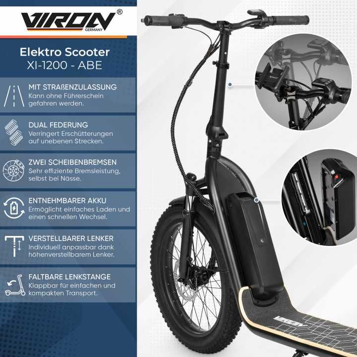 hulajnoga elektryczna scooter Viron XL-1200-S DE