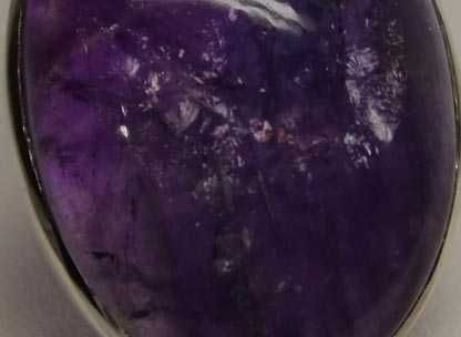 Srebrna zawieszka naturalny owalny ametyst