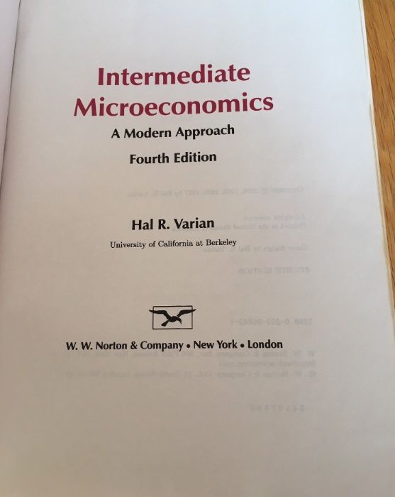 Intermediare Microeconomics by Hal R. Varian