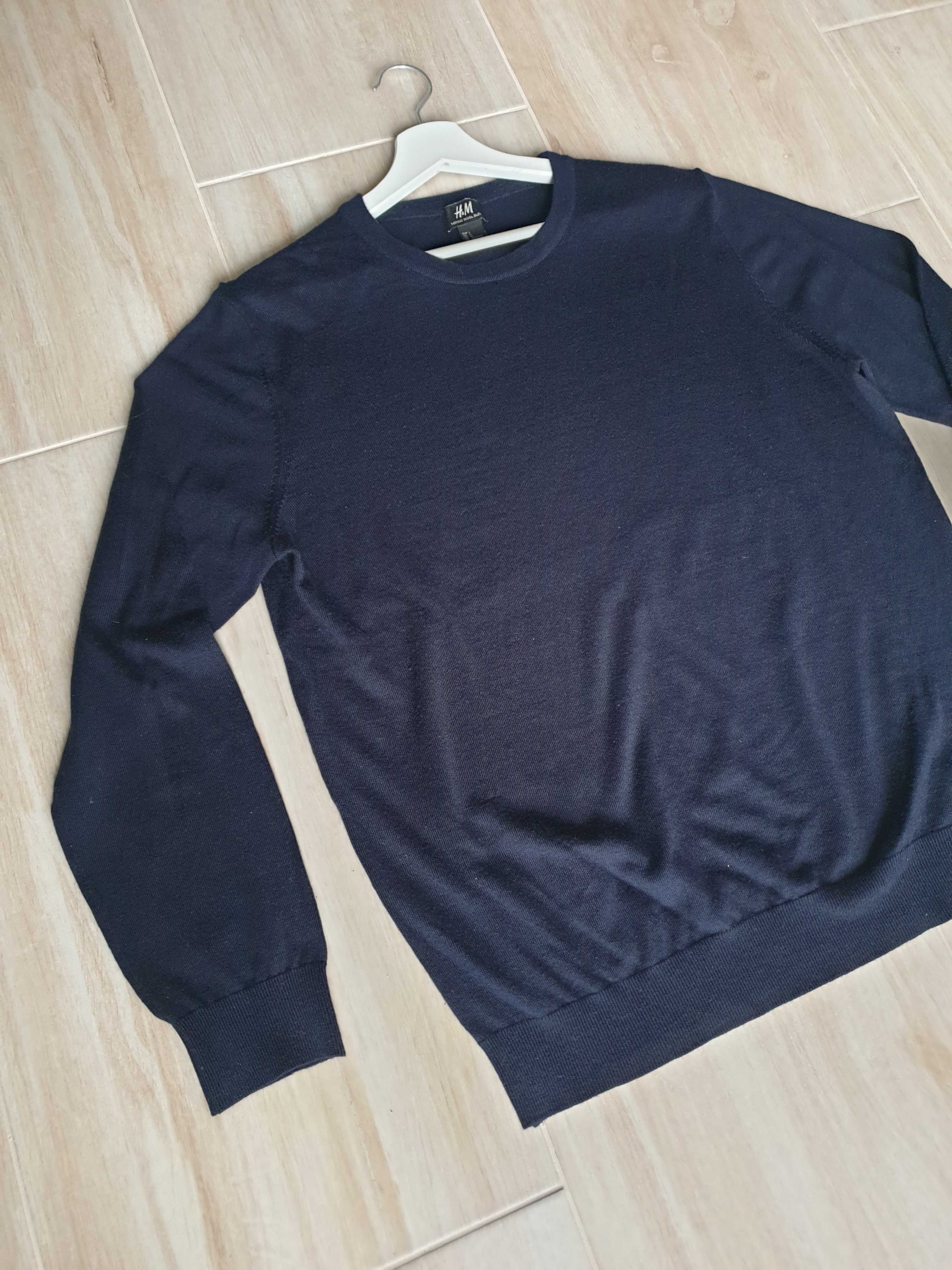 Sweter wełna merino L