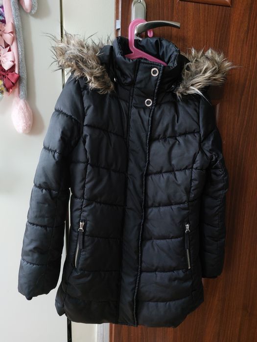 Kurtka zimowa płaszcz dla dziewczynki H&M 152