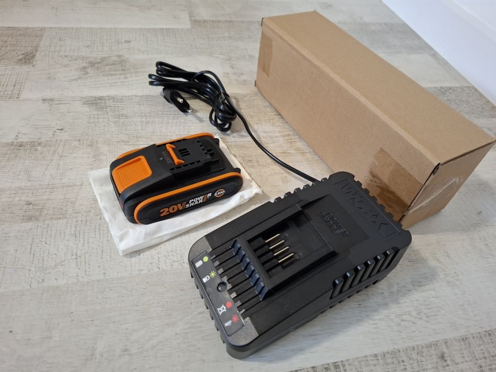 Worx nowy akumulator PowerShare 2ah + nowa ładowarka WA3880