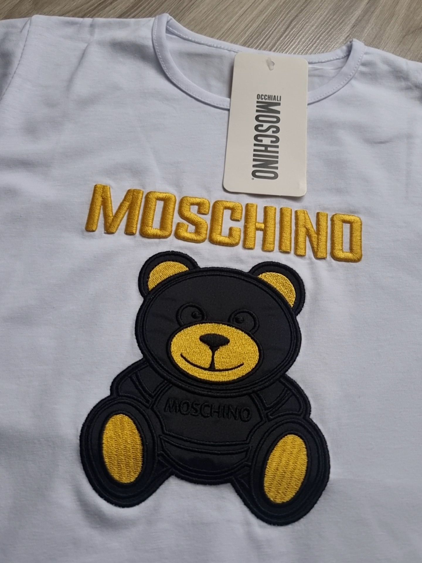T-shirt/koszulka dziecięca biała Moschino rozmiar 164 - PROMOCJA!