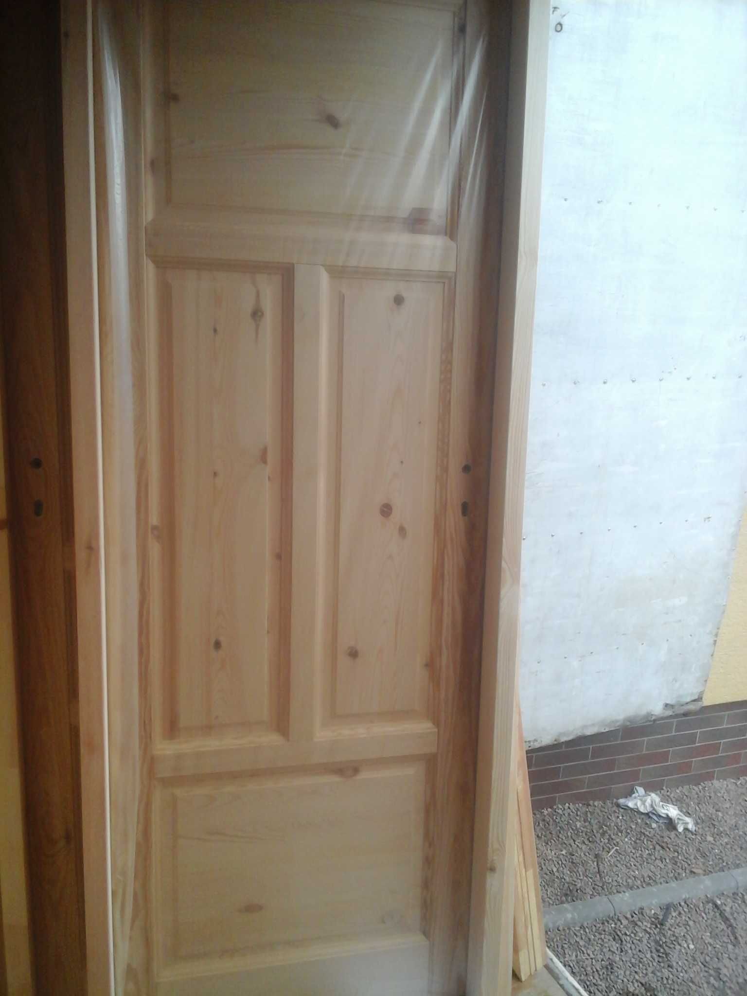 drzwi sosnowe drewniane lite Mocne Solidne od RĘKI