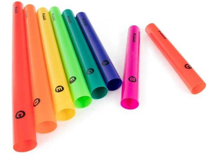 Zestaw plastikowych rur boomowych dostrojonych w tonacji C-dur