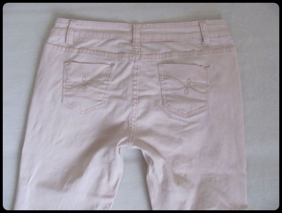 Spodnie damskie 38 M jeansy do łydki nogawka 3/4 stan bdb