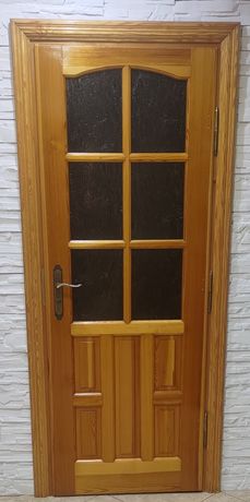 Drzwi wewnętrzne drewniane sosna 3 szt
