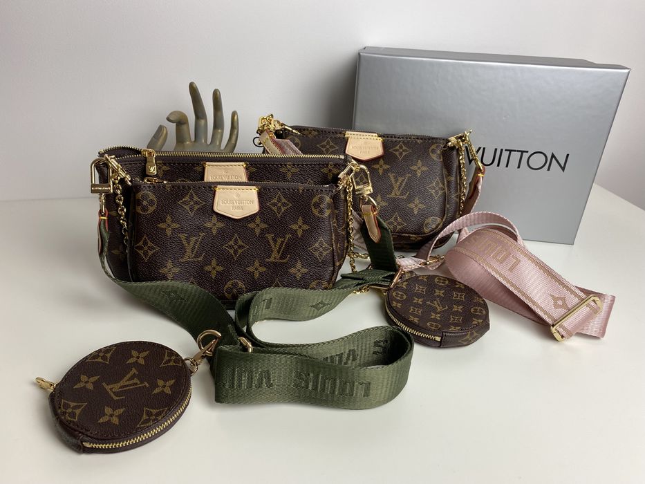 Torebka skórzana Louis Vuitton skóra naturalna Multi pochette LV 3w1