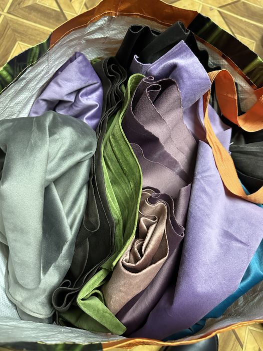 Тканина бархат велюр відрізки