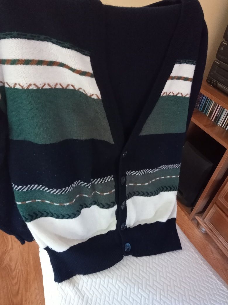 L - Elegancki sweter rozpinany męski