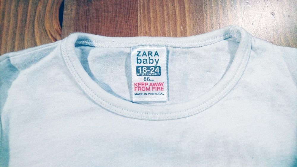 ZARA bluzka, t-shirt z długim rękawem 18-24, r.86cm