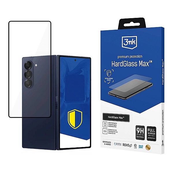 Szkło hartowane 3mk HardGlass Max Black na Samsung Galaxy Z Fold 6 (fr