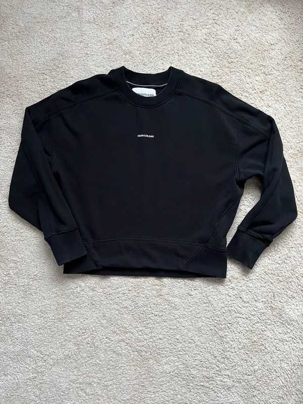 Calvin Klein bluza czarna z małym logo xs 34
