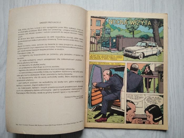 Komiks Kapitan Żbik Nocna wizyta 1980 rok wydanie II stan bardzo dobry