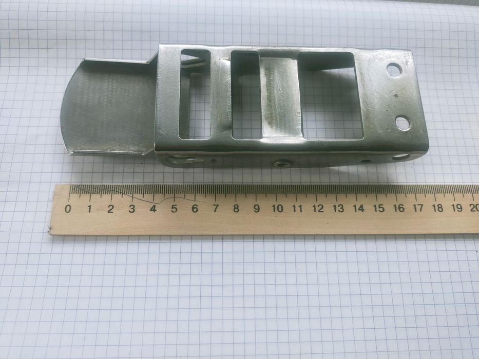 Натяжний замок з нержавійки ( кламра, засувка) для натяжки бічних штор