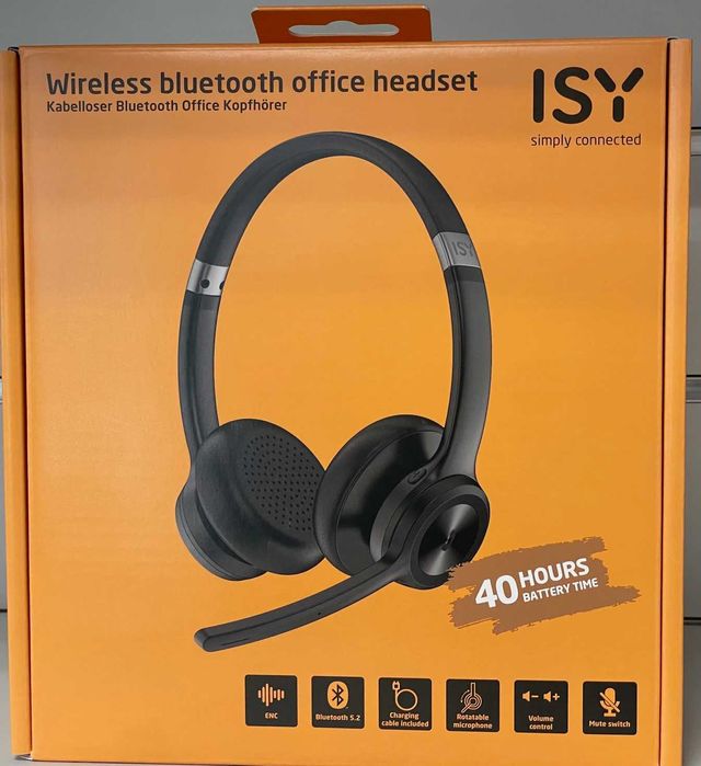 Słuchawki bezprzewodowe nauszne z mikrofonem ISY IHS-8100 ENC