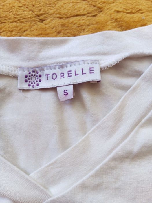 Bluzka ciążowa biała z długim rękawem