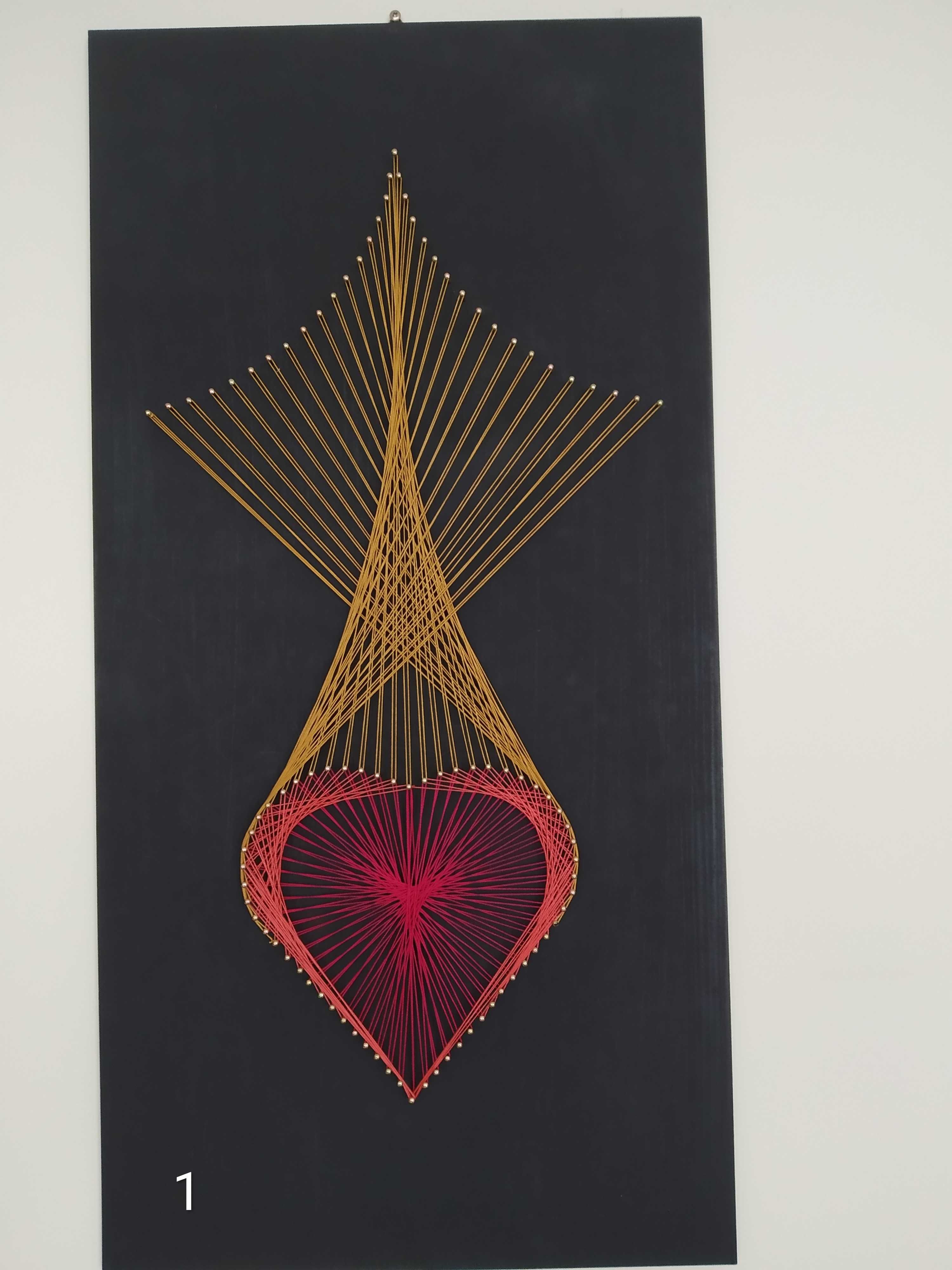 Obrazy String art, mandala - upominek, wystrój wnętrz. Rękodzieło.