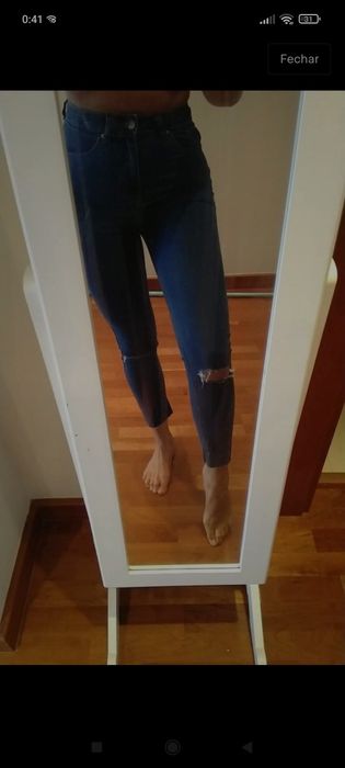 Jeans cintura subida