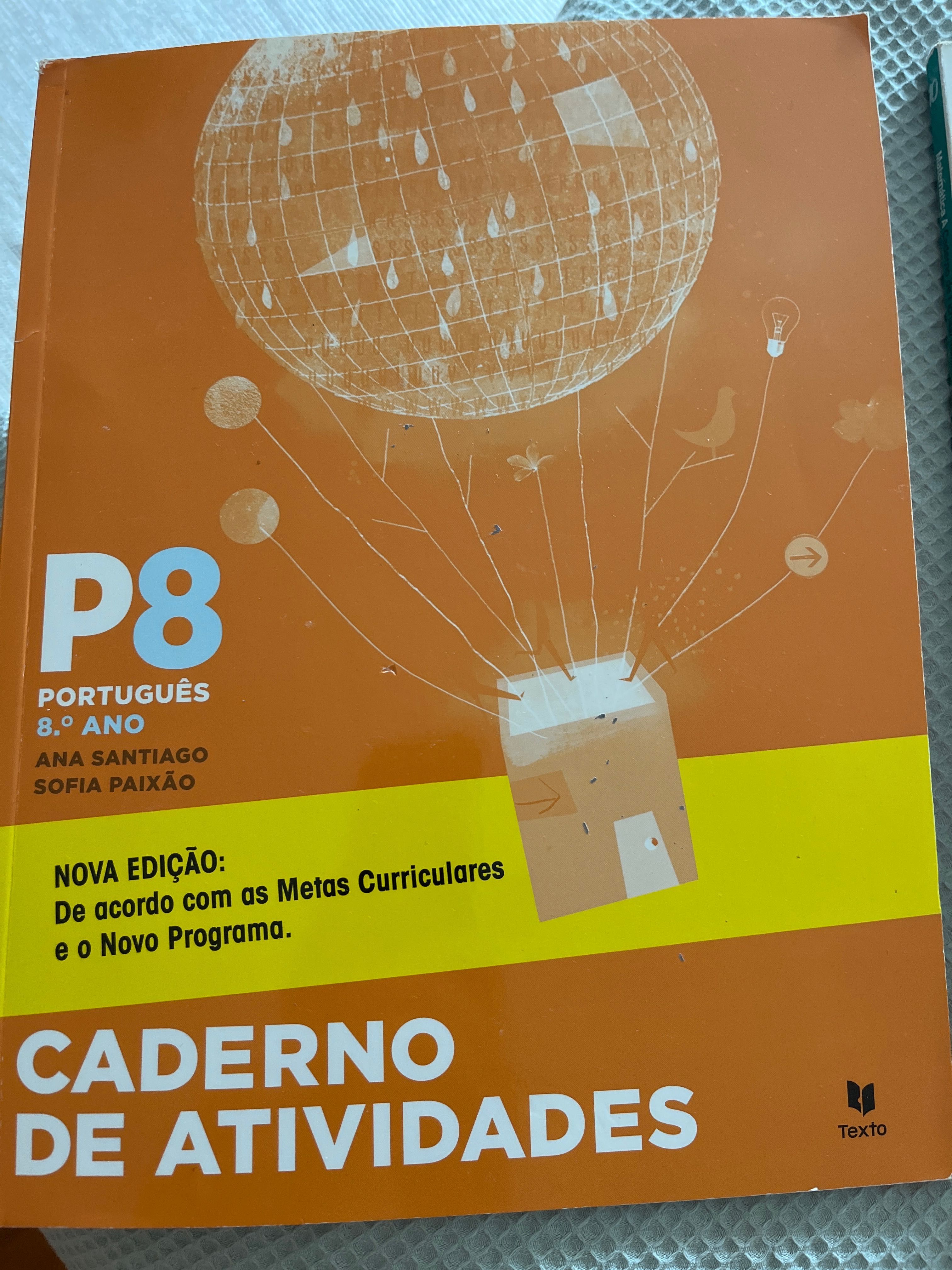 Livro de Português e Caderno de Exercicios P8