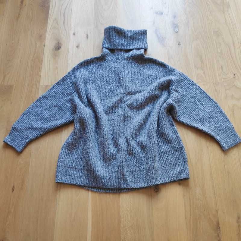 Zara sweter golf oversize szary M/38