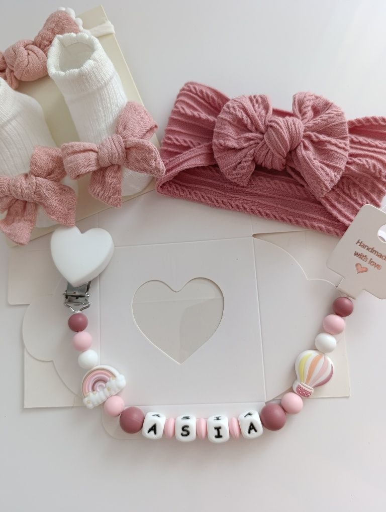 Zawieszka do smoczka prezent dla niemowlaka babyshower narodziny