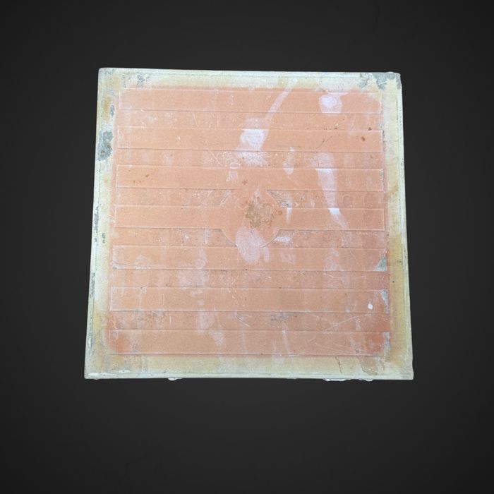 Ręcznie malowana płytka ceramiczna z motywem zielonych liści B5/111124