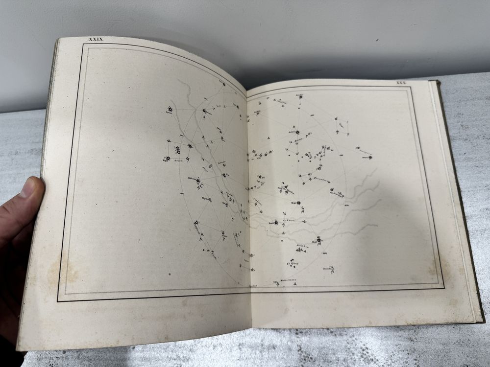 Littrow – Atlas des gestirnten 1839 atlas gwiazd astronomia bialy kruk