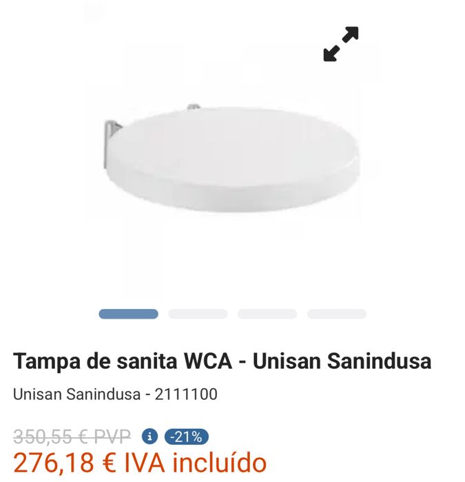 Tampo sanita Sanindusa novo na embalagem