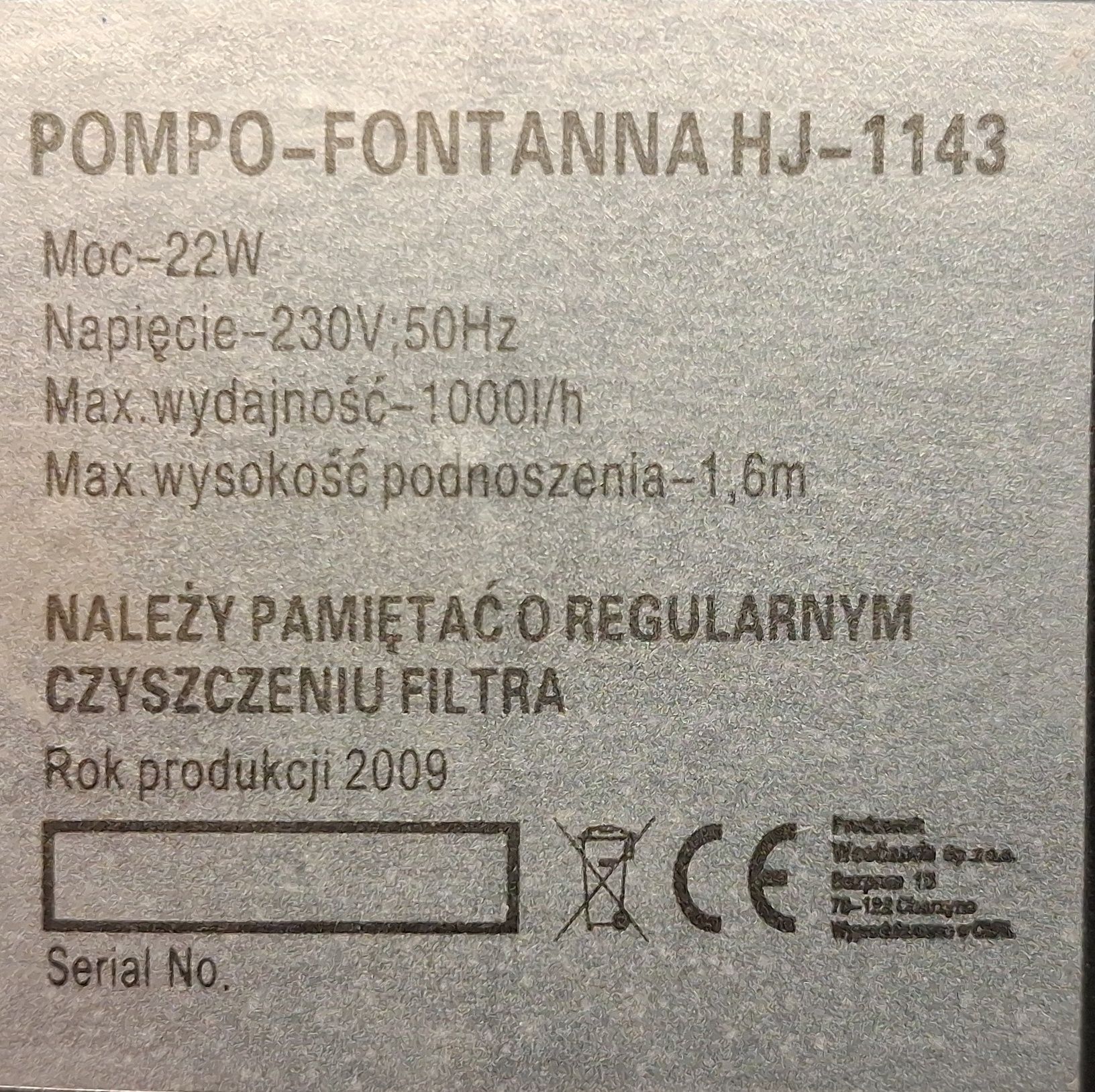 Pompo-Fontanna HJ-1143 (2009)
