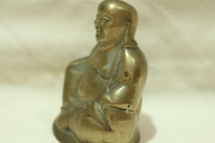 Buda Sorridente em Bronze com 10 cm altura