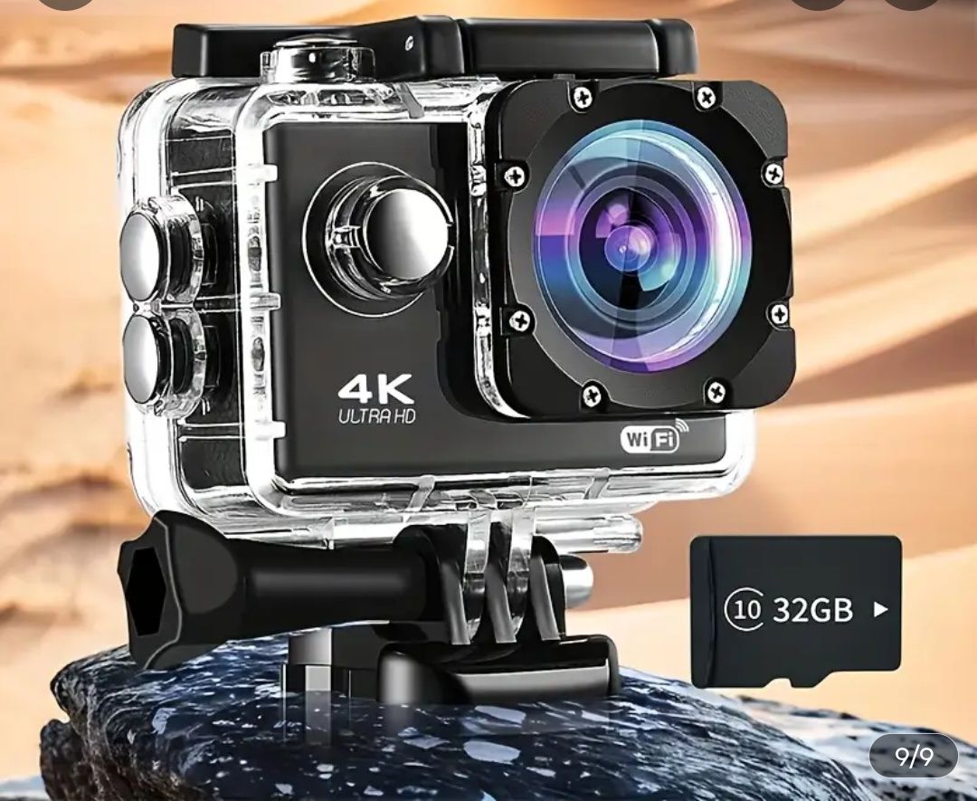 Câmara subaquática 4K ultra HD com WIFI.