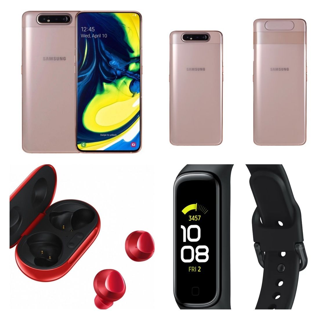 Samsung Galaxy A80 Samsung Galaxy Bud Plus Samsung Galaxy Fit 2